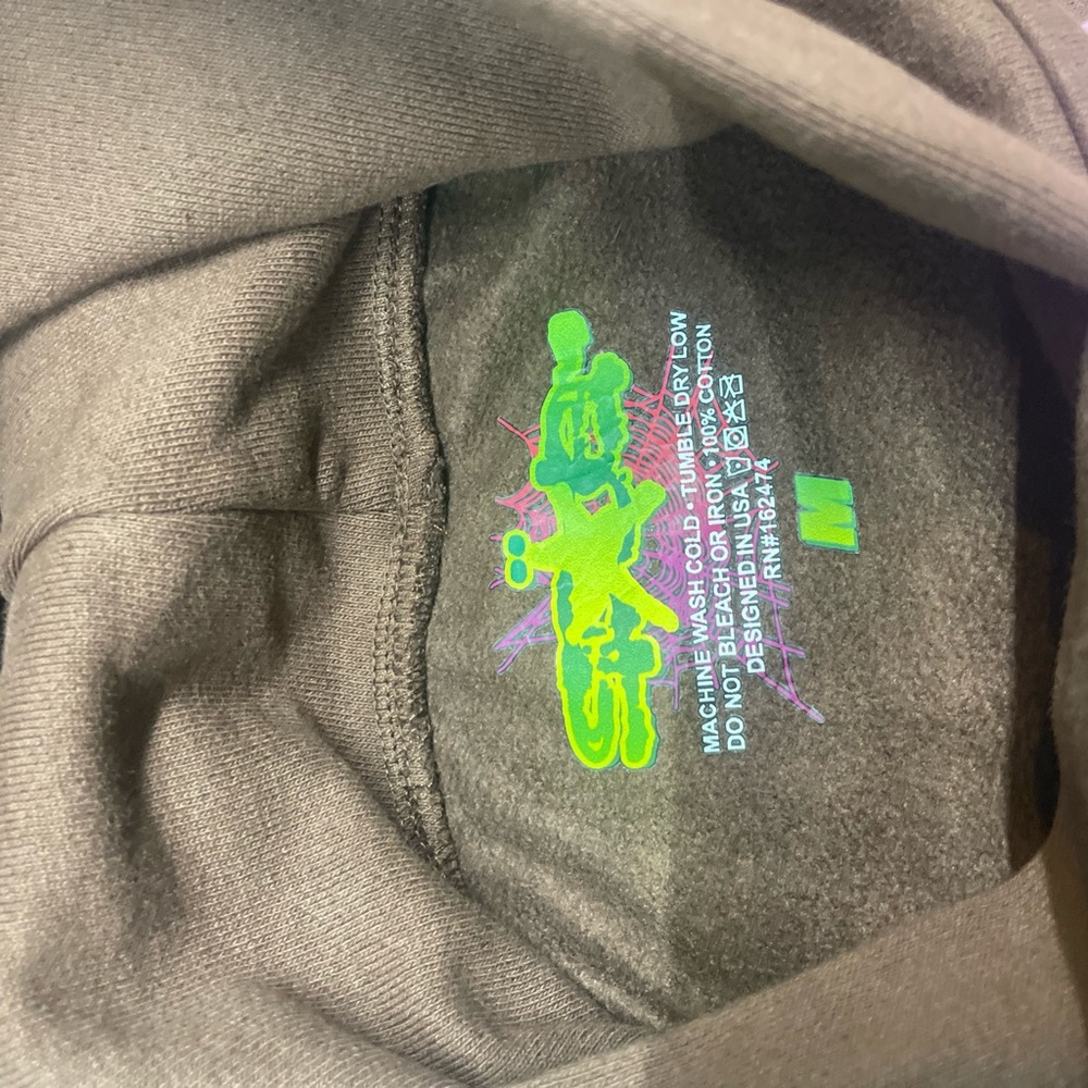 Sp5der Web Brown Hoodie Sweatshirt - Picture 2 of 2